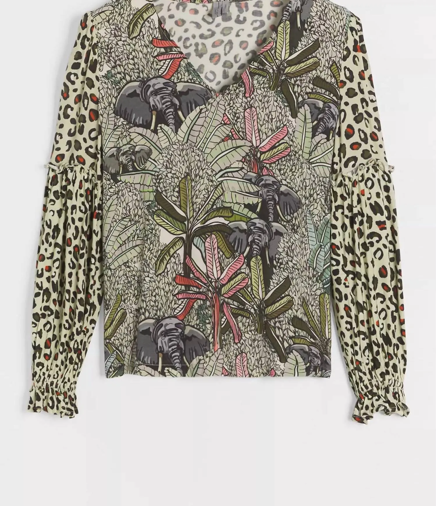 -Bl^Nk- - Sibley Safari Cheetah Print Blouse