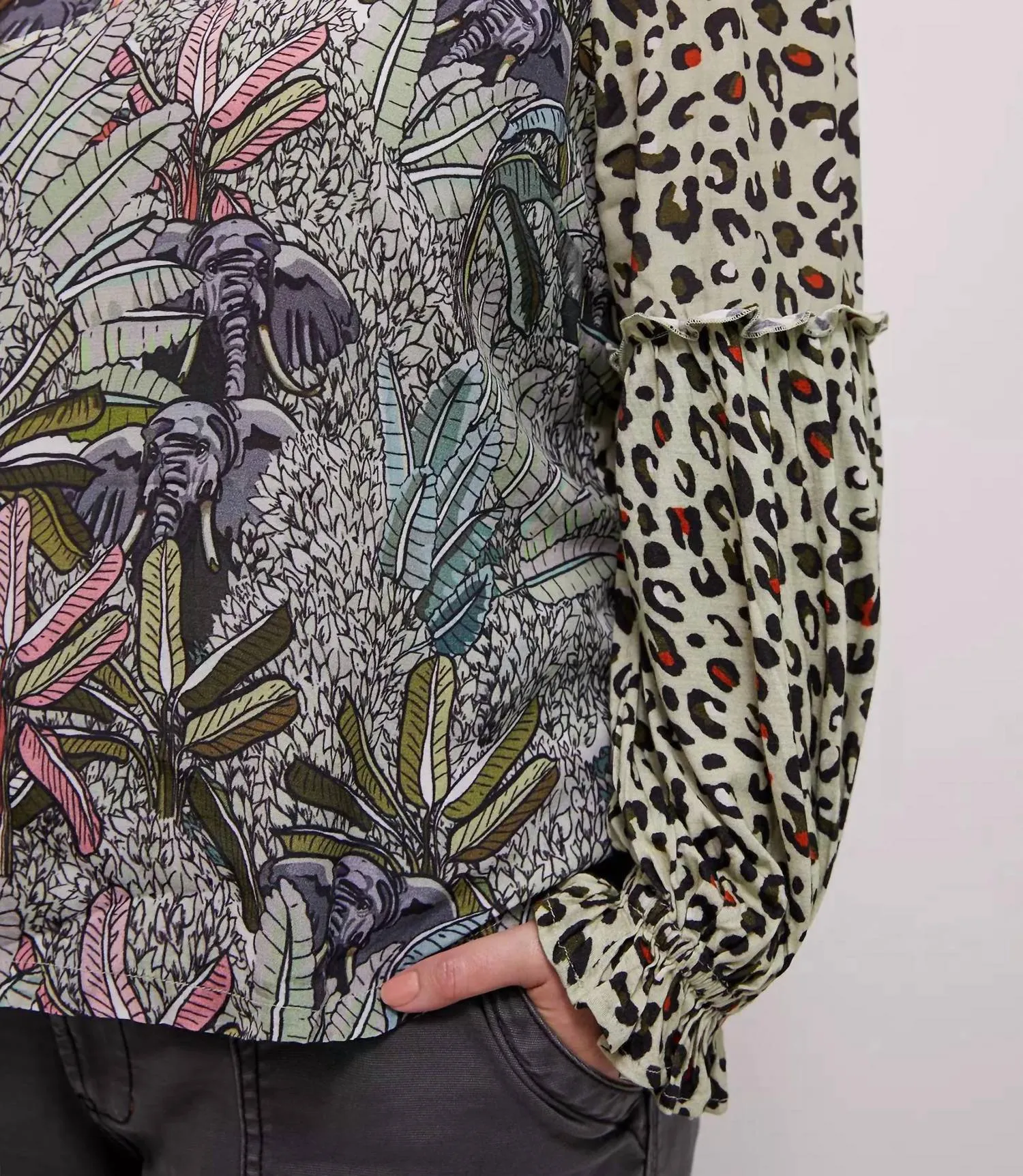 -Bl^Nk- - Sibley Safari Cheetah Print Blouse