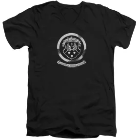 1930s Crest Emblem Adult V-Neck Slim Fit T-shirt