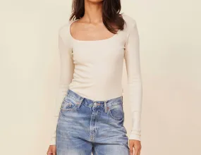 90'S RIB LONG SLEEVE TOP