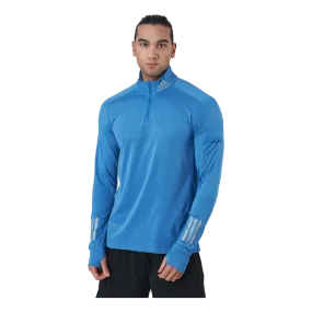 Adidas Own The Run Warm 1/2 Zip Men Focus Blue