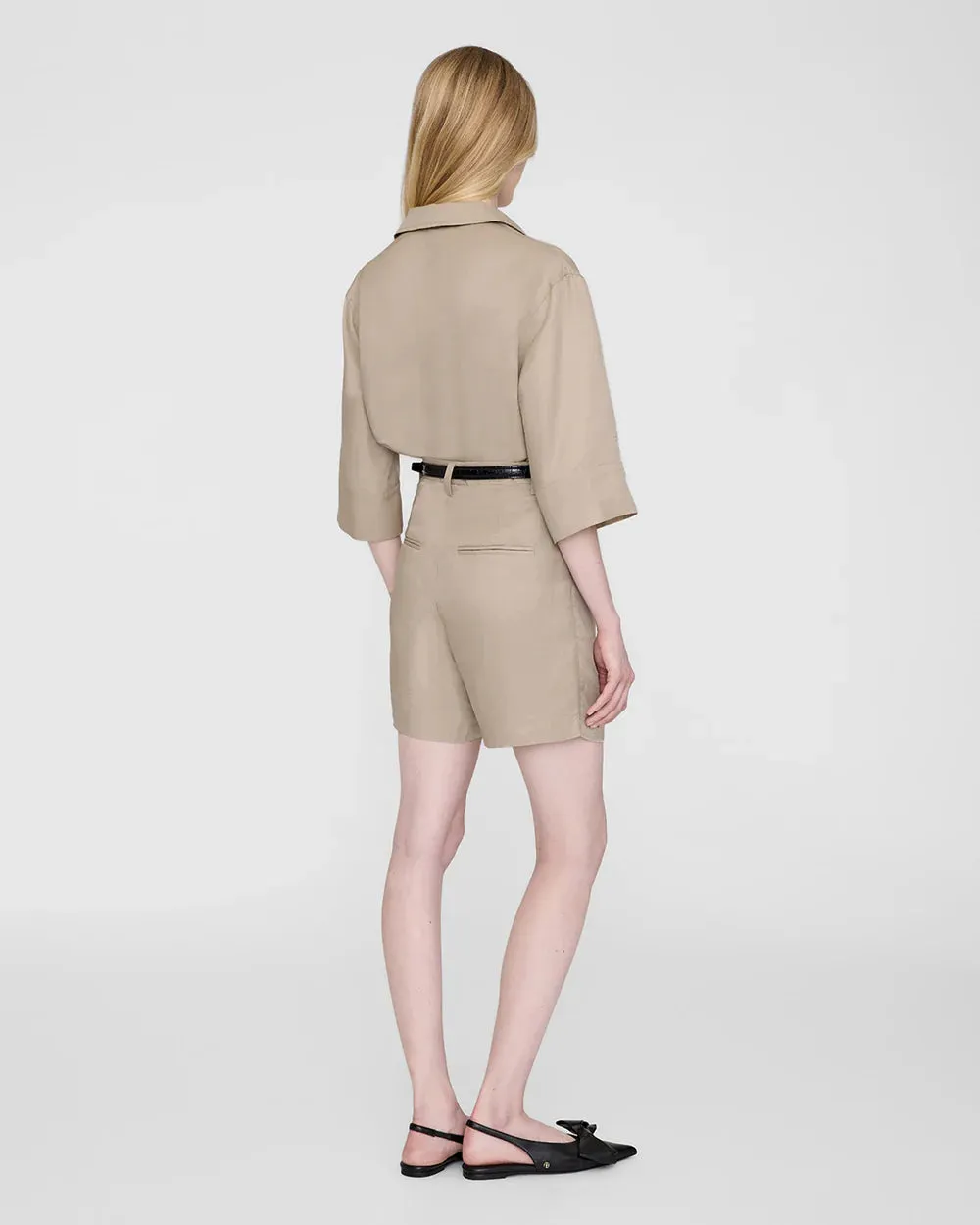 Anine Bing Carrie Short - Oatmeal Linen Blend