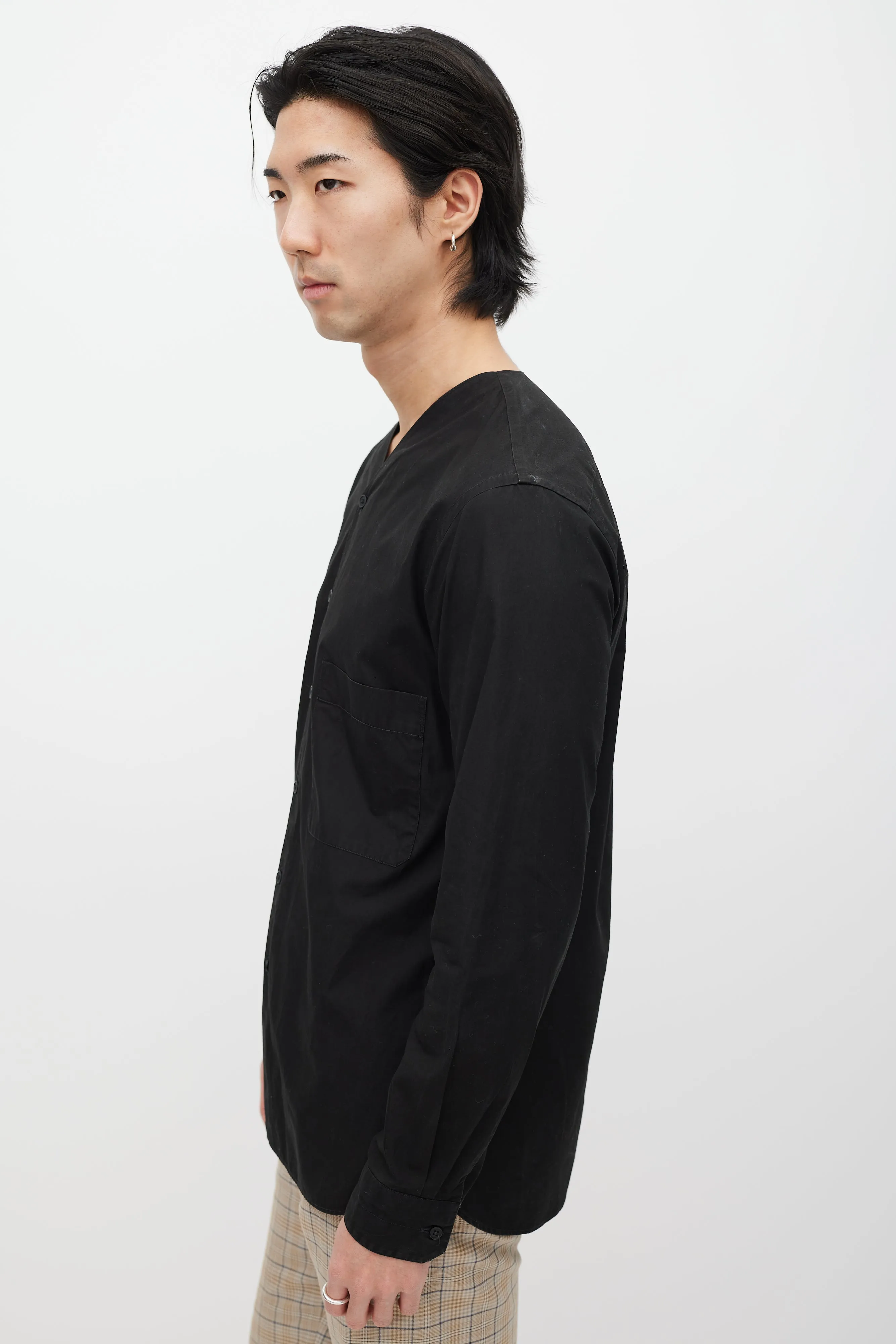 Black V-Neck Shirt