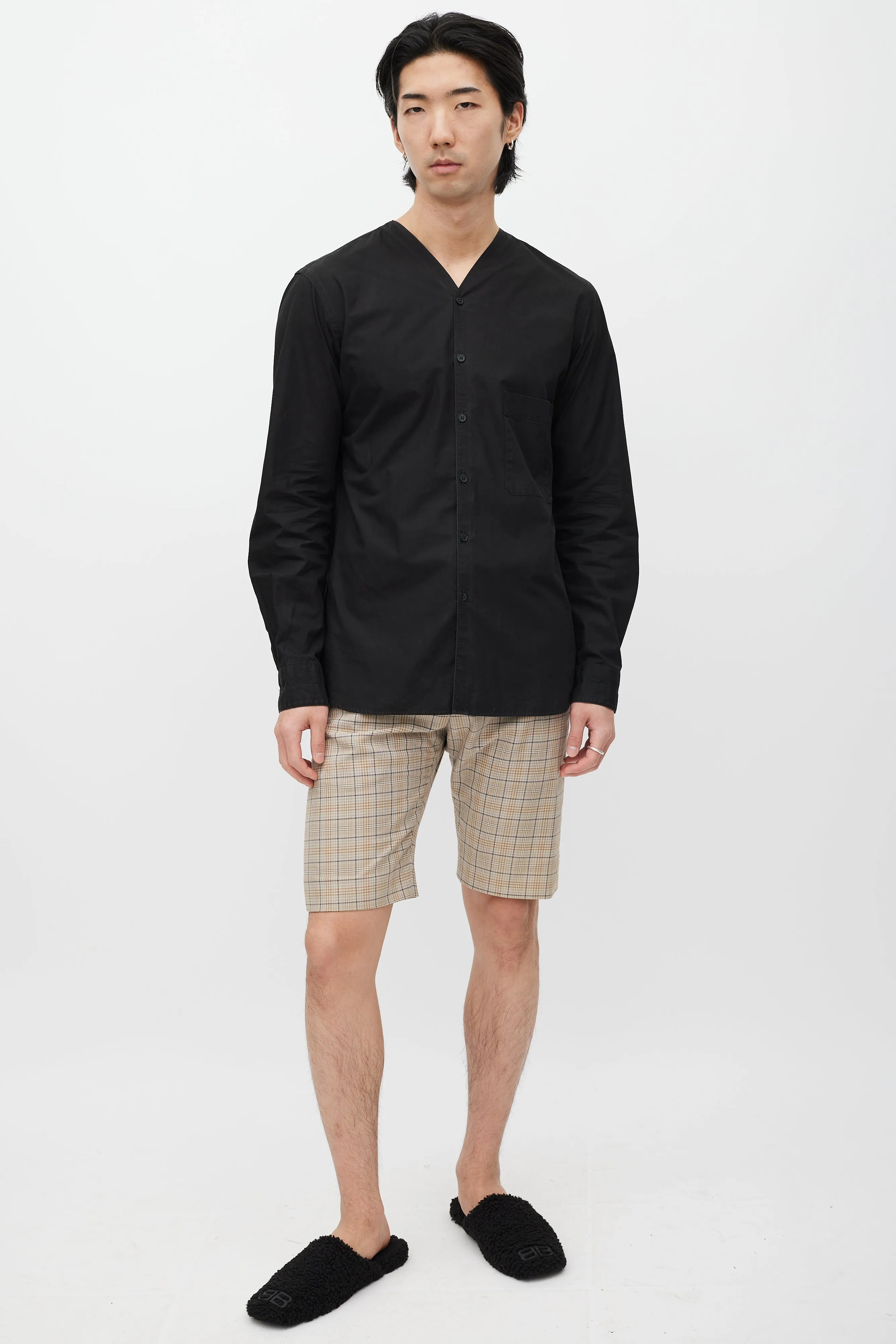 Black V-Neck Shirt