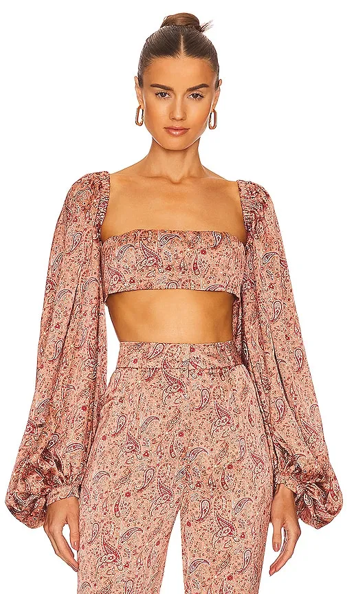 Bronx and Banco Nadia Crop Top in Rose