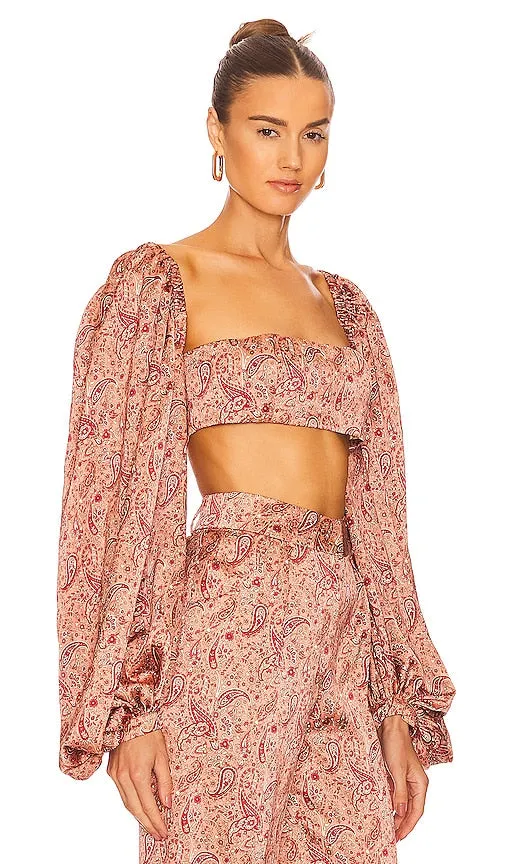 Bronx and Banco Nadia Crop Top in Rose