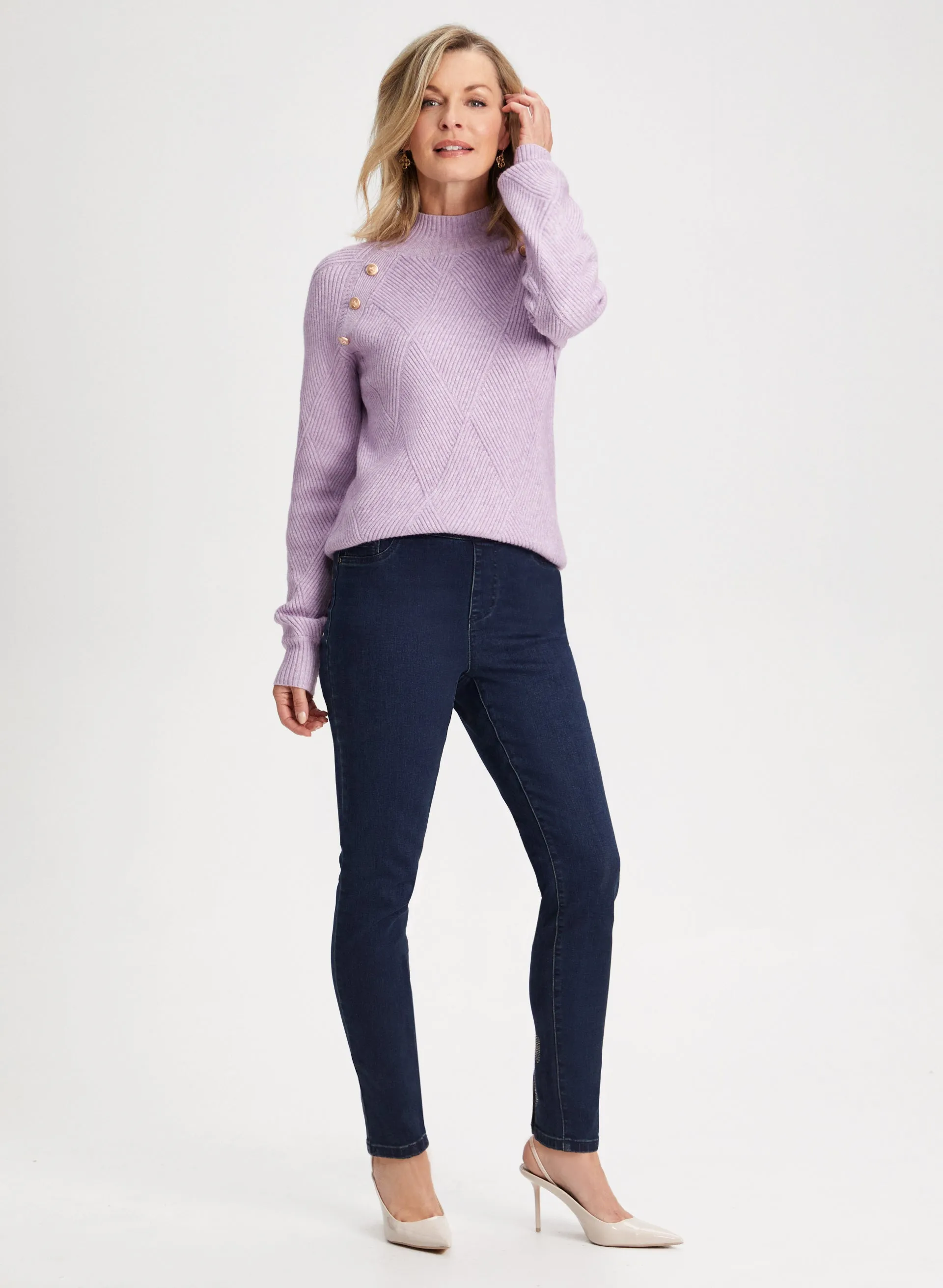 Button Detail Knit Sweater