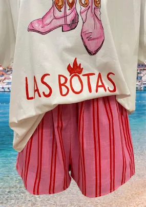 By Frankie Shorts in Cherry Candy Pin Stripe Print
