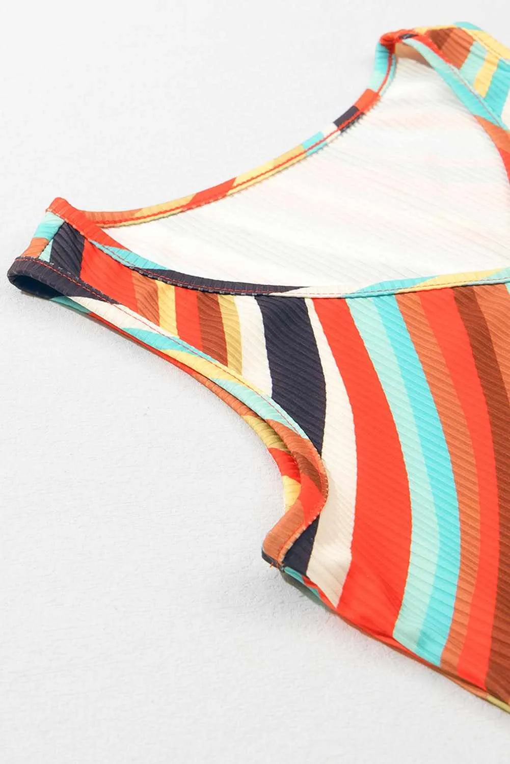 Chic multicolor striped tank top