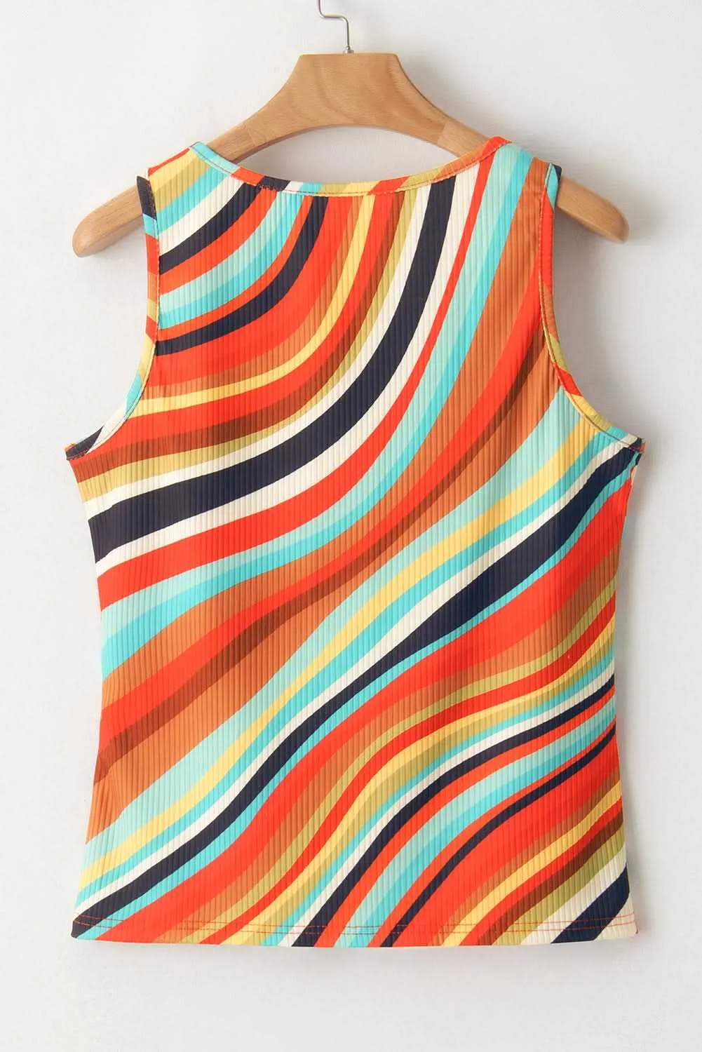 Chic multicolor striped tank top