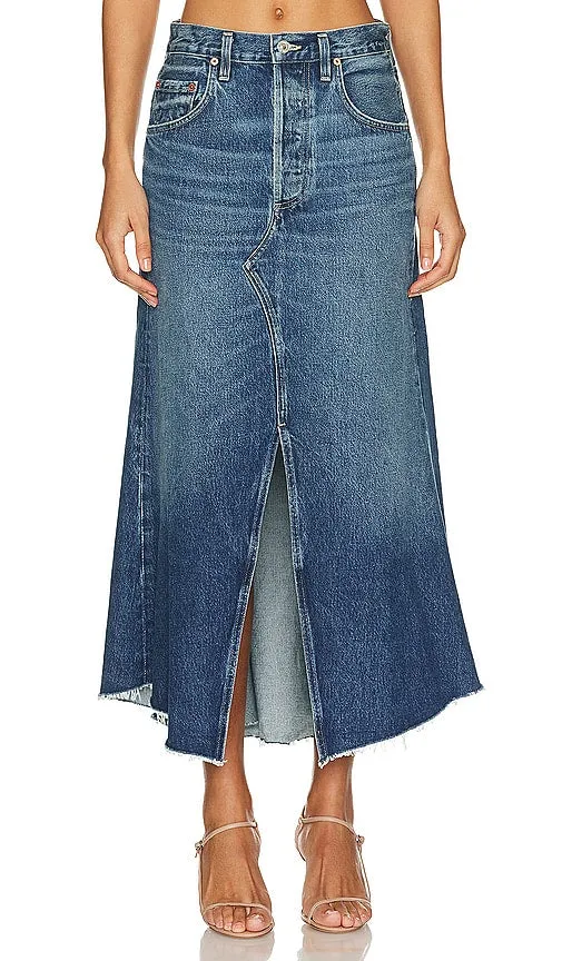 Citizens of Humanity Mina Reworked Skirt in Blue