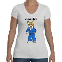 CorGI Womens V-neck T shirt - Next Level