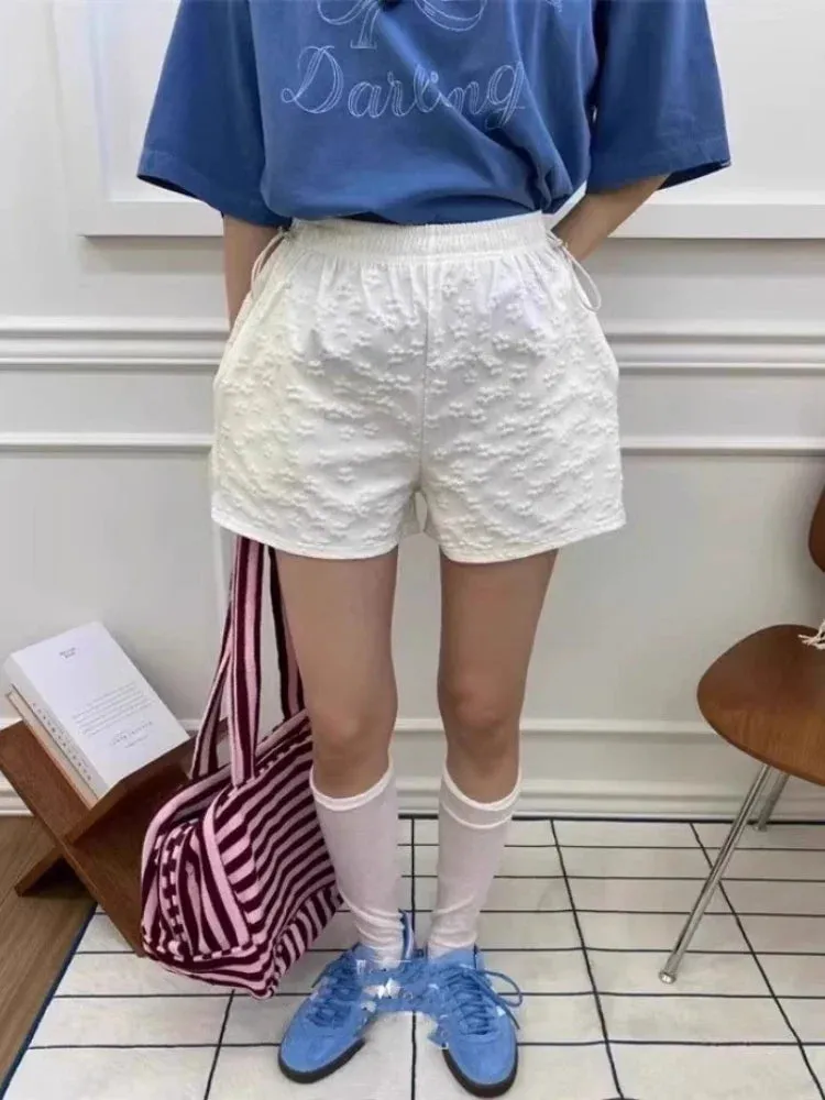 Floral High Stylish Waist Drawstring Shorts
