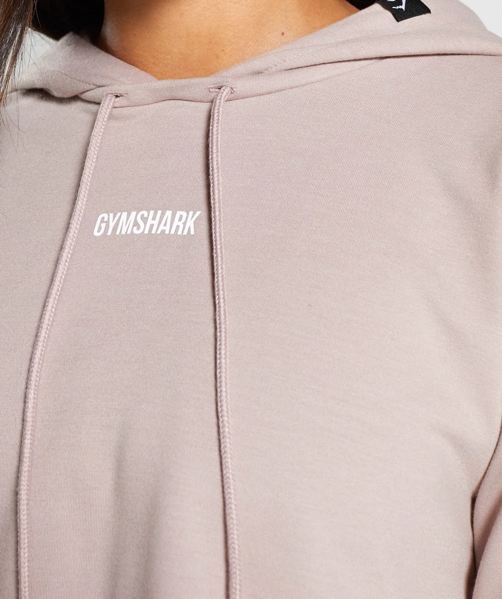 Gymshark Power Down Cropped Hoodie - Taupe