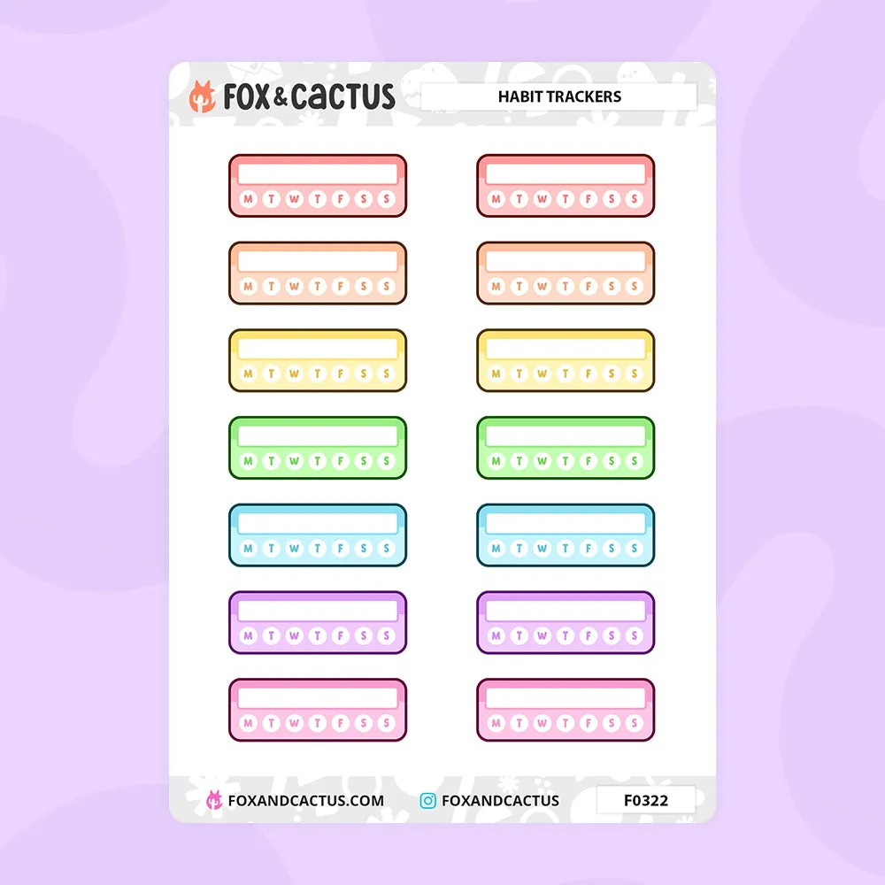 Habit Tracker Stickers