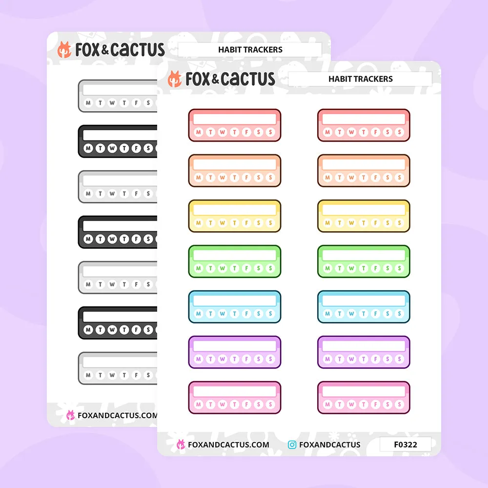 Habit Tracker Stickers