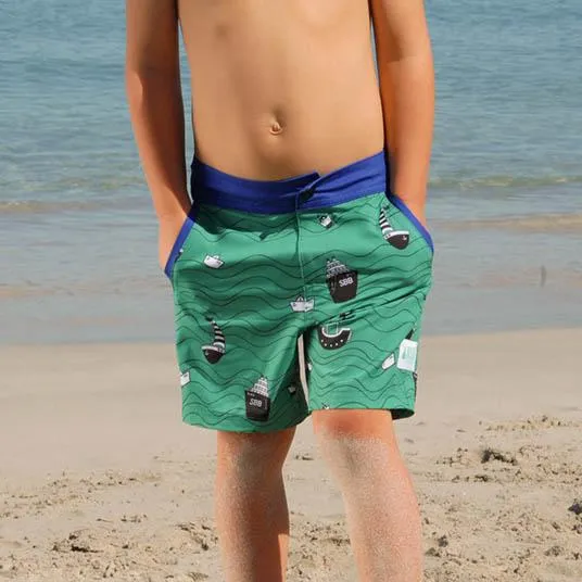 Kids Going Out Boardies: Shipping Lanes