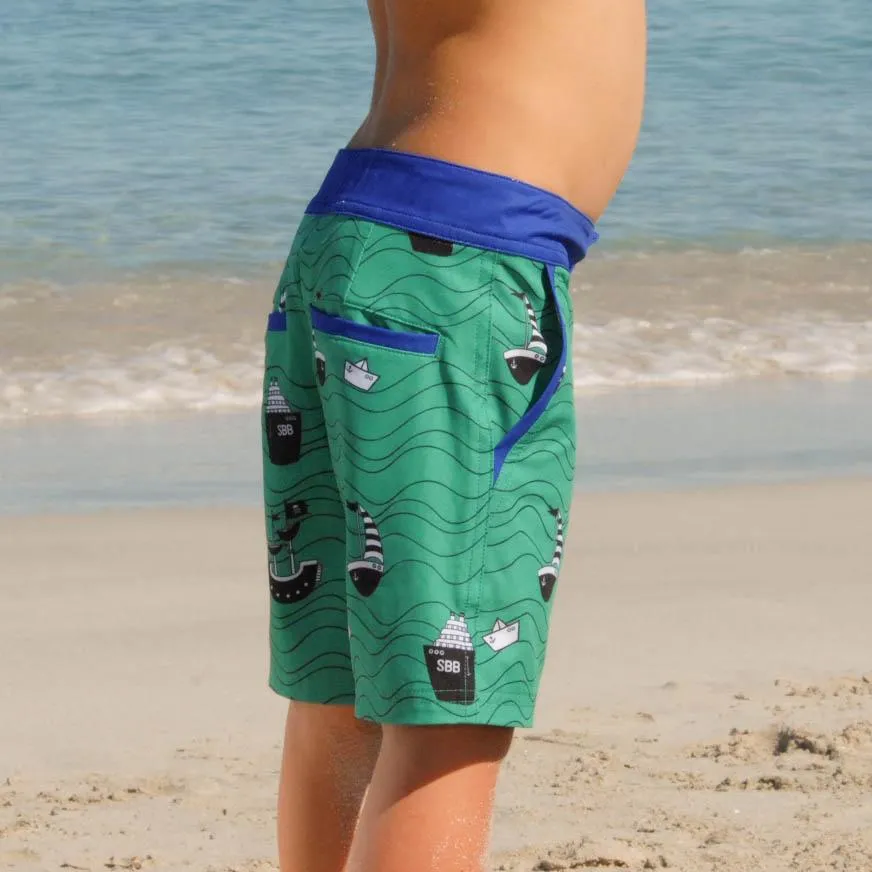 Kids Going Out Boardies: Shipping Lanes