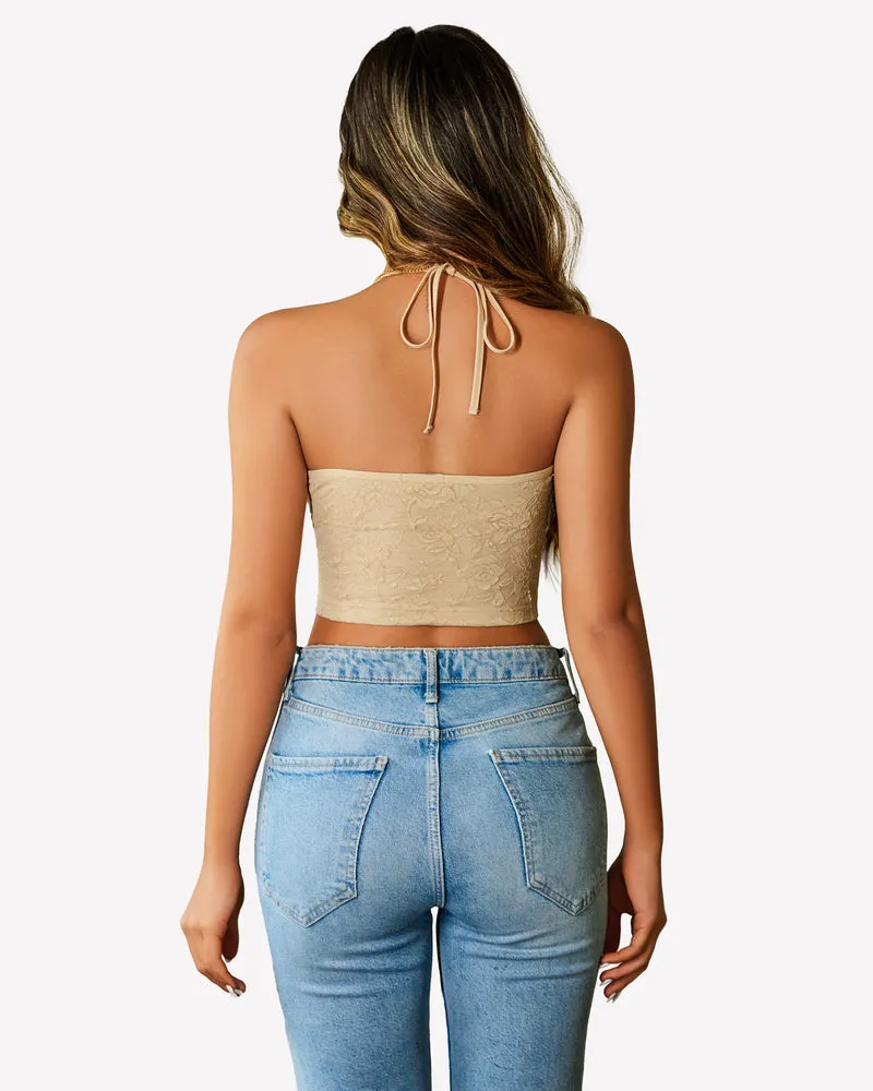 Lace Camisole Y2k Halter Crop Top
