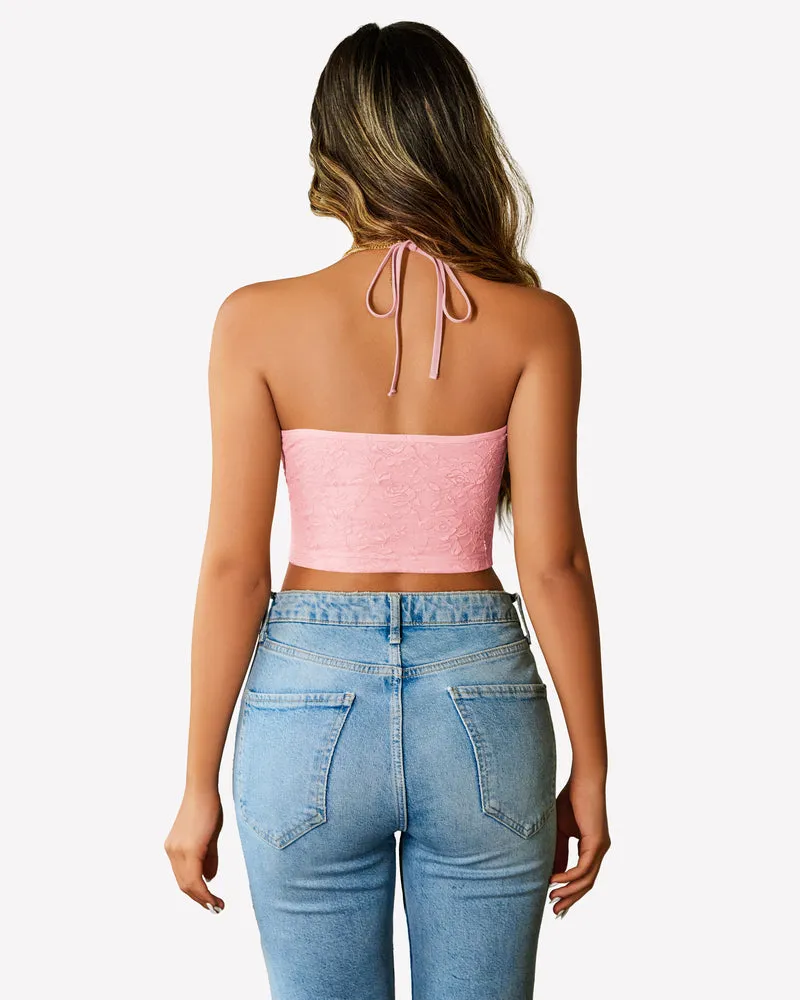 Lace Camisole Y2k Halter Crop Top