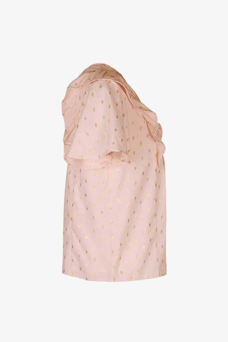 Making Plans Short Sleeve Ruffled Blouse