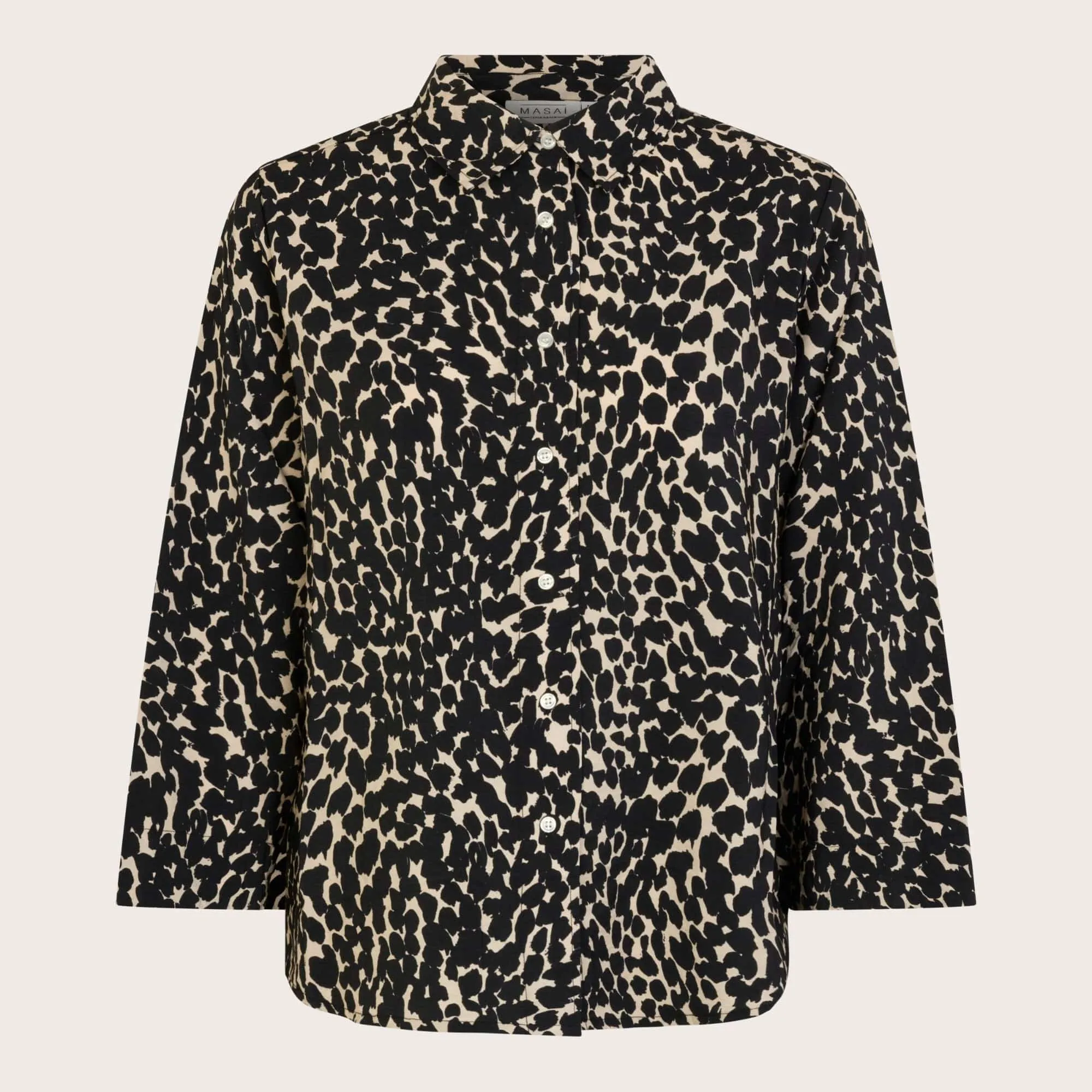 Masai Iduki Shirt in Black Leopard