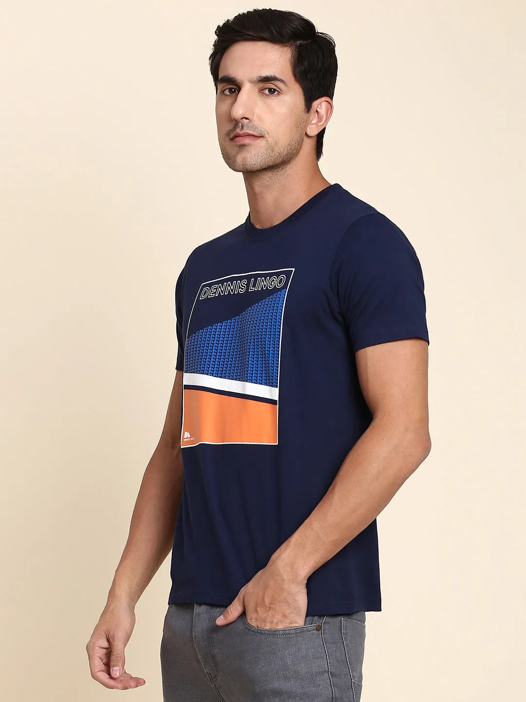 Men's Comfortable And Stylish Navy Casual Polo Tshirt