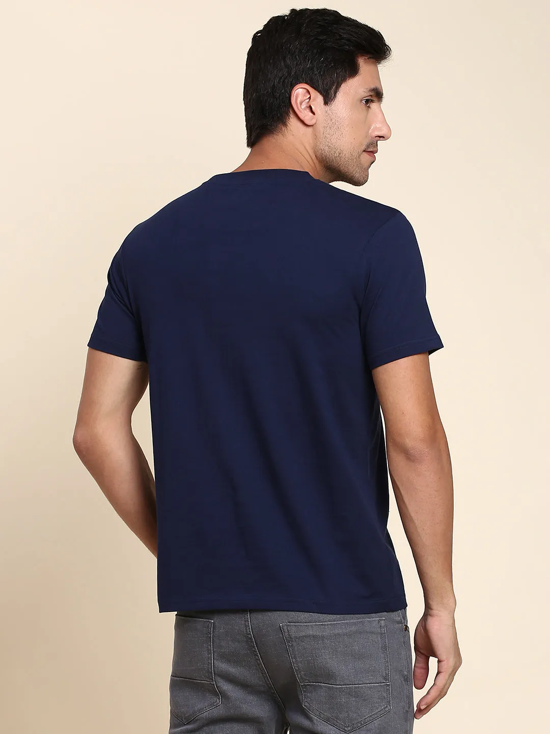 Men's Comfortable And Stylish Navy Casual Polo Tshirt