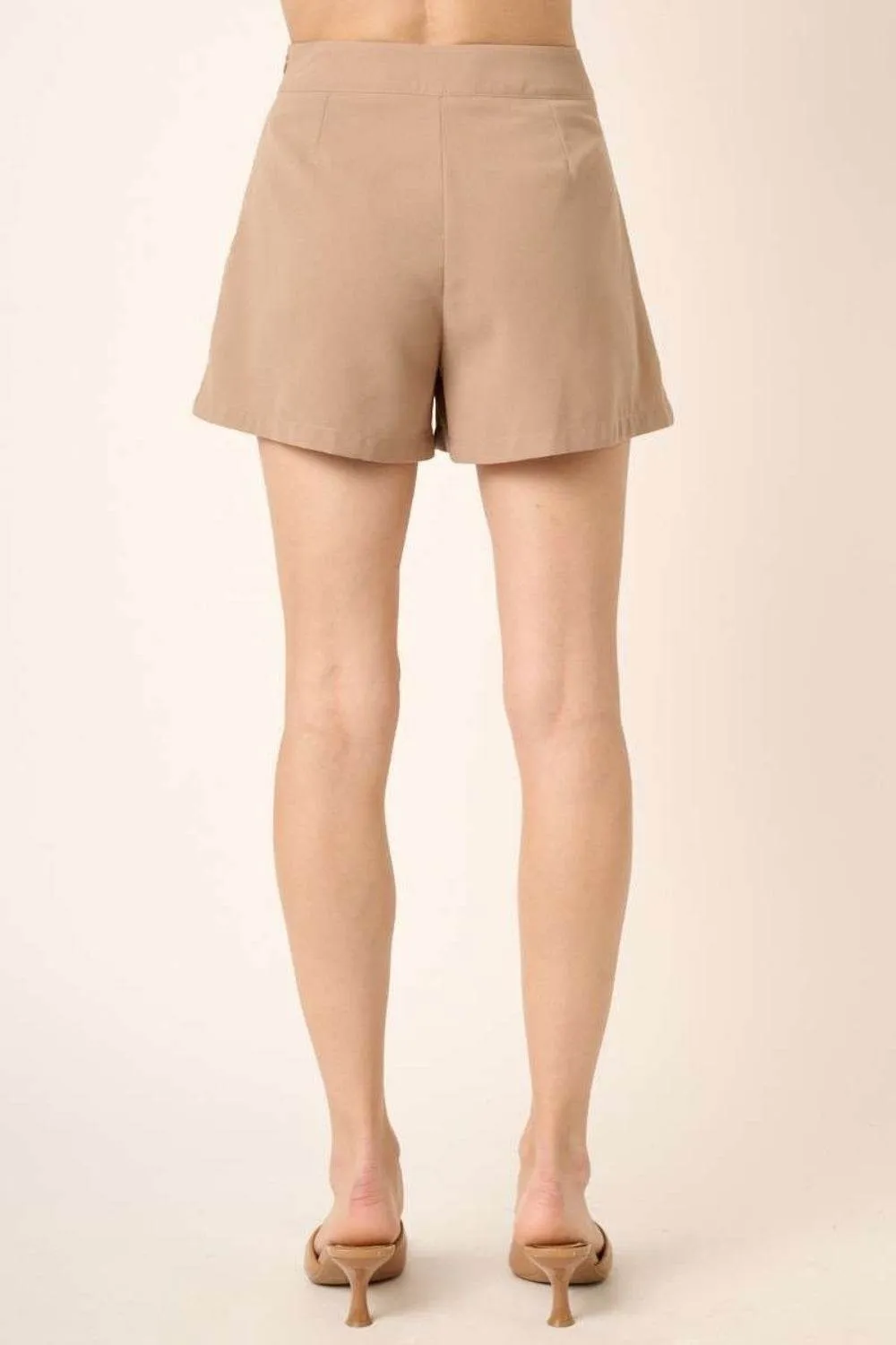 Mittoshop Side Invisible Zipper Pleated Shorts