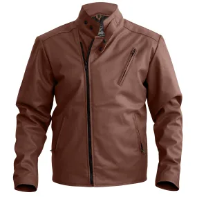 NWT Stylish Brown Men Stylish Synthetic  Leather Jacket