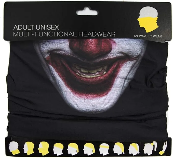 Photorealistic Clown Polyester Multi-functional Headwear