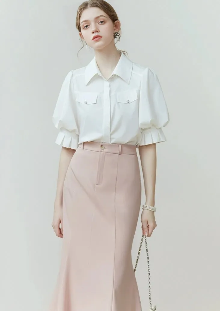 PLEATED SLEEVE SHIRT