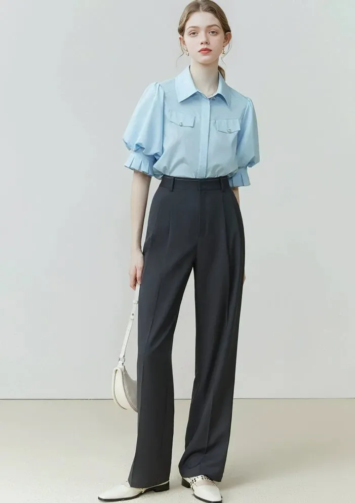 PLEATED SLEEVE SHIRT
