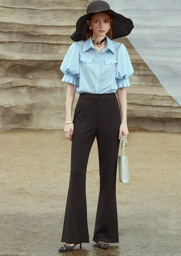 PLEATED SLEEVE SHIRT