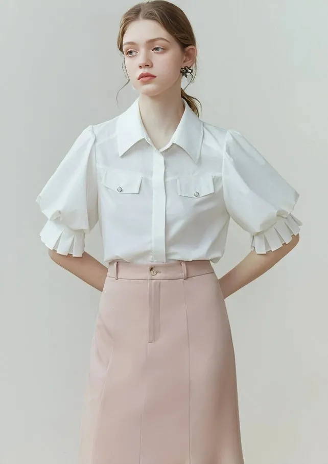 PLEATED SLEEVE SHIRT