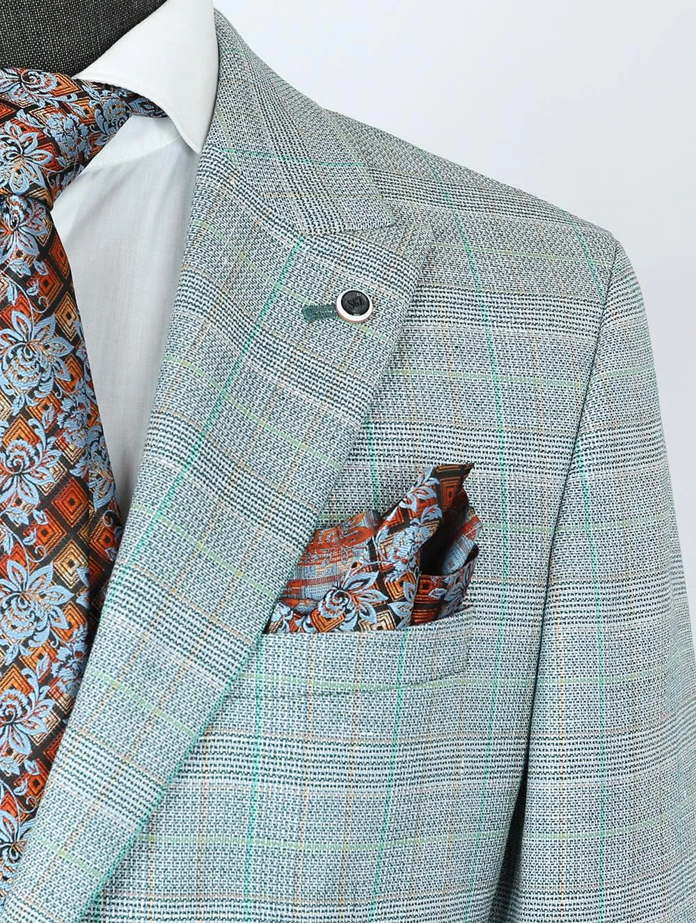 Ray Blue Set Blazer Linen Suit