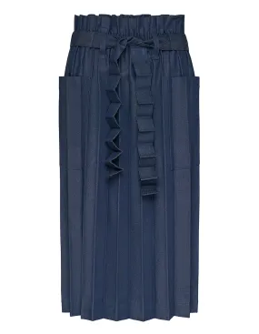 Remetex Pleats Denim Skirt