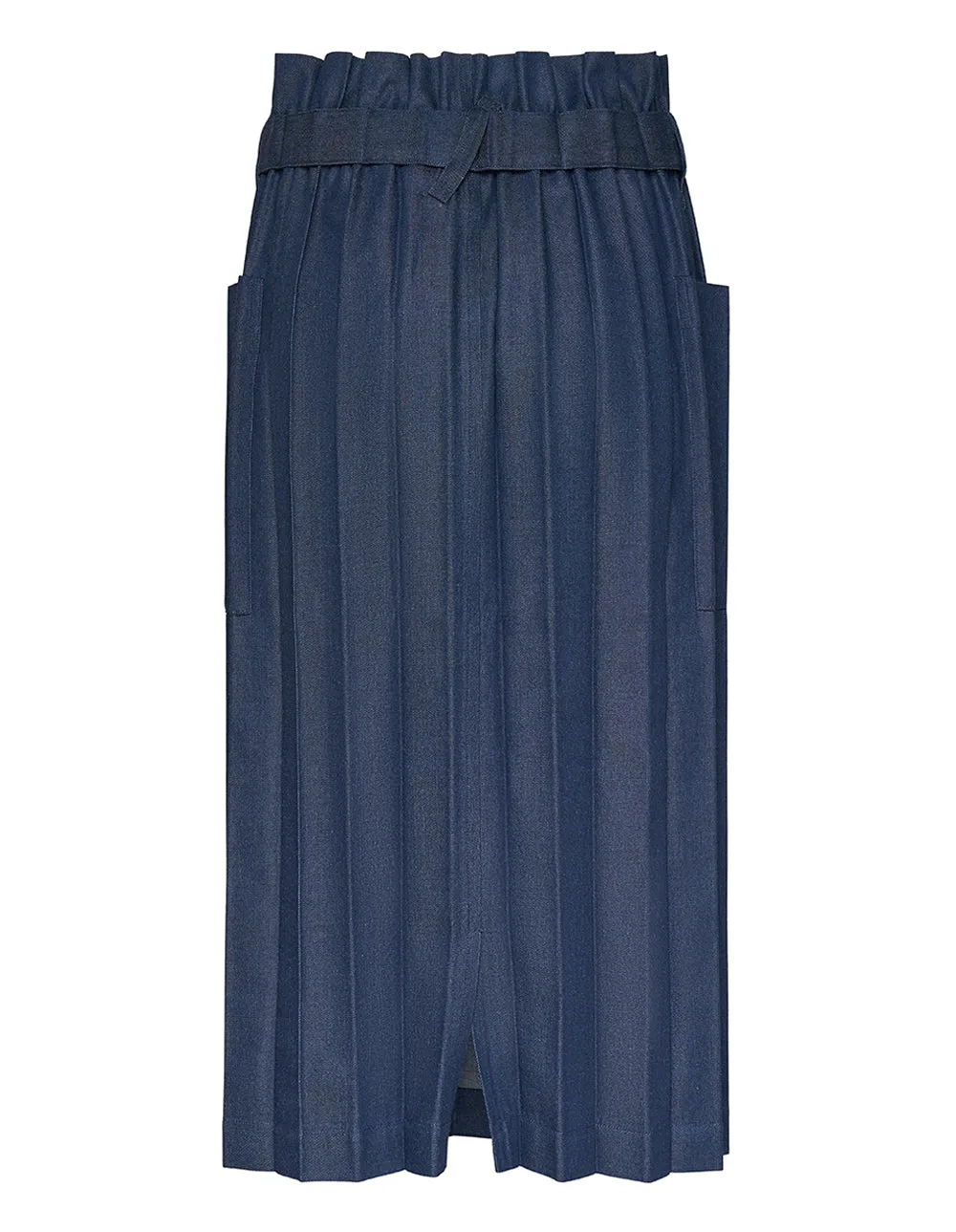 Remetex Pleats Denim Skirt