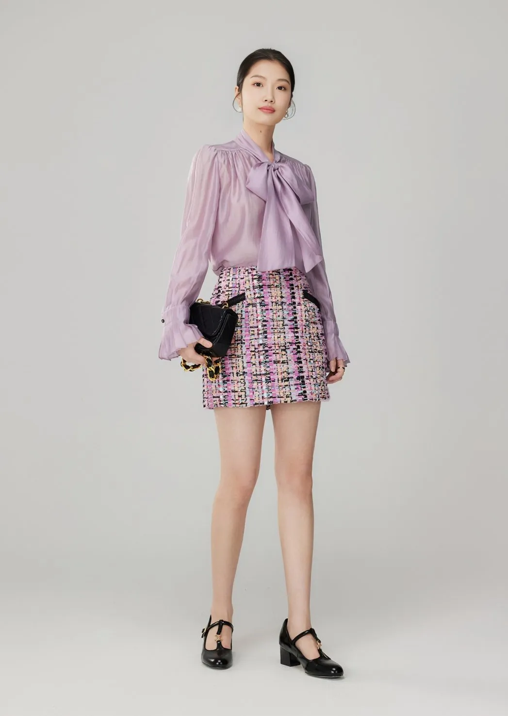 SHINING RIBBON TIE SHIRT
