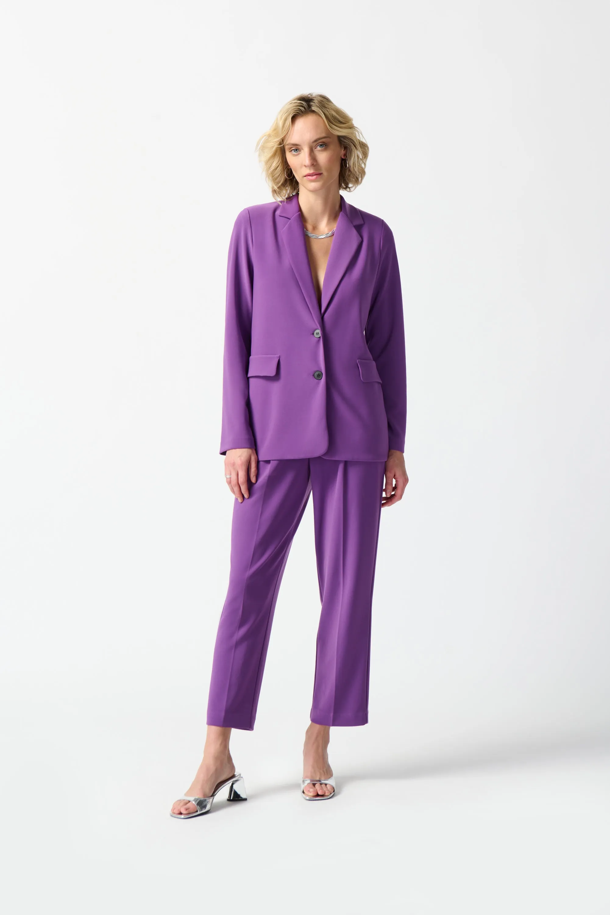 Silky Knit Long Blazer