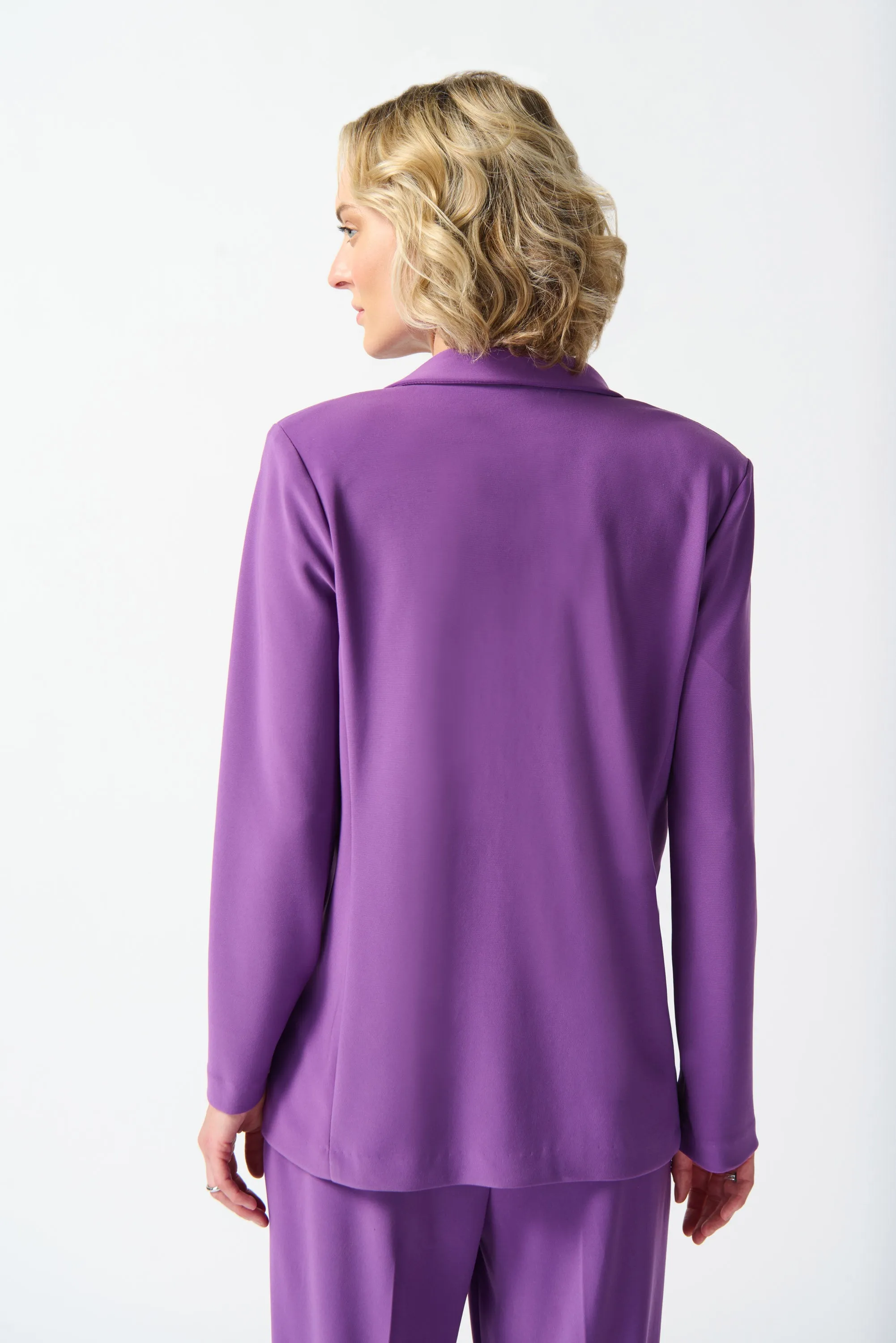 Silky Knit Long Blazer