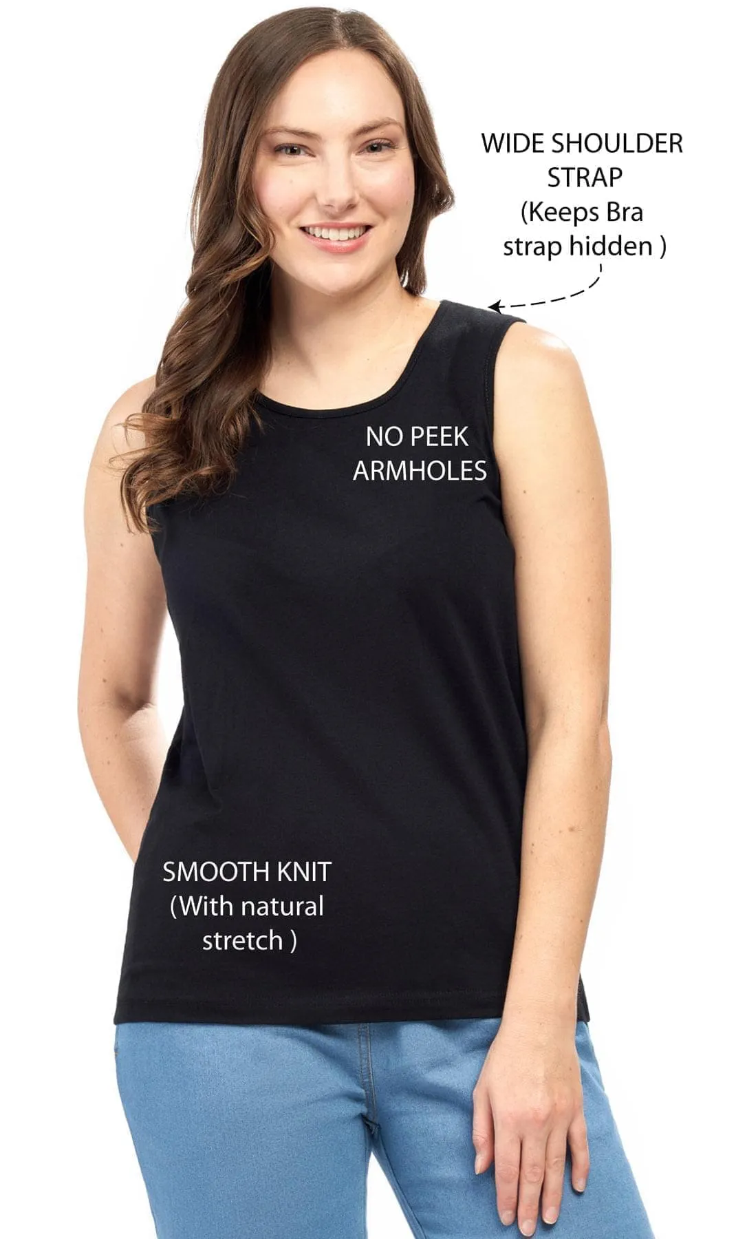 SLEEVELESS TANK– More Modest Than a Tank Yet Just as Cool and Comfortable