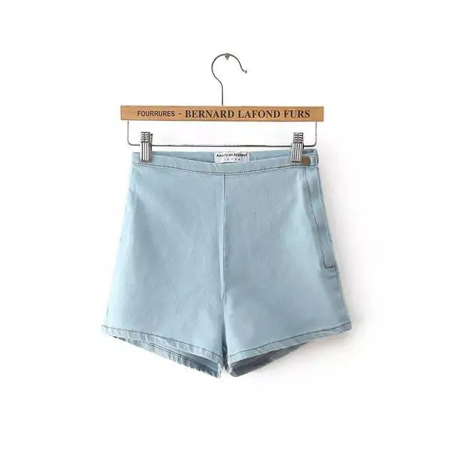Stylish Female High Waist Denim Shorts