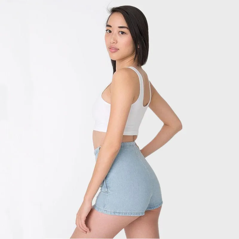 Stylish Female High Waist Denim Shorts